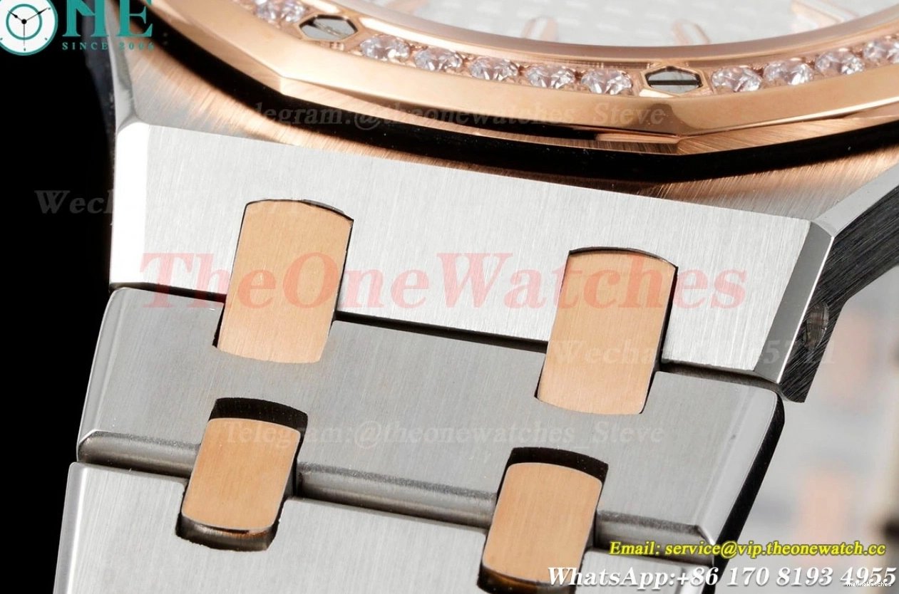 RG white Swiss Ladies 33mm Royal SS  Dial Quartz 8F Oak 0414